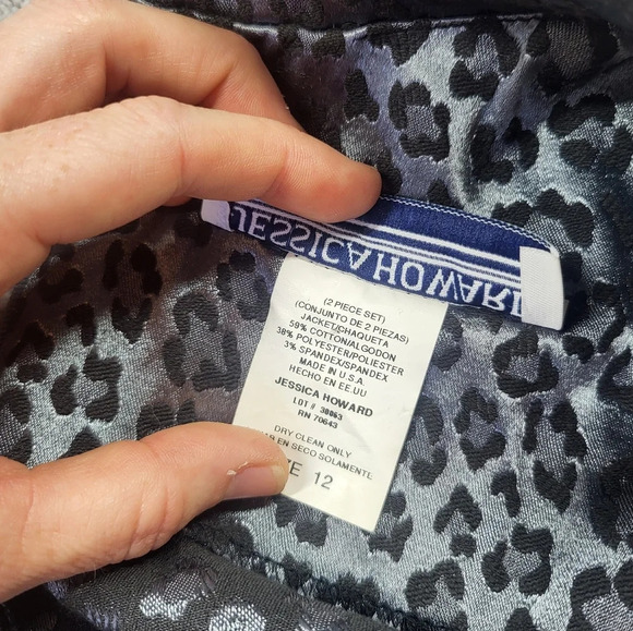 Vintage Jessica Howard 80's Cheongsam Style Leopard Print Satin Blouse - Picture 8 of 13